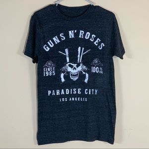 Guns N Roses Burnout Graphic Band Tee - Size Medium